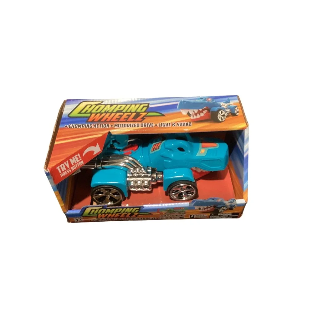 Chomping Wheelz Shark Attack‎ Motorized Car Teal Light Sound Toy Vehicle New